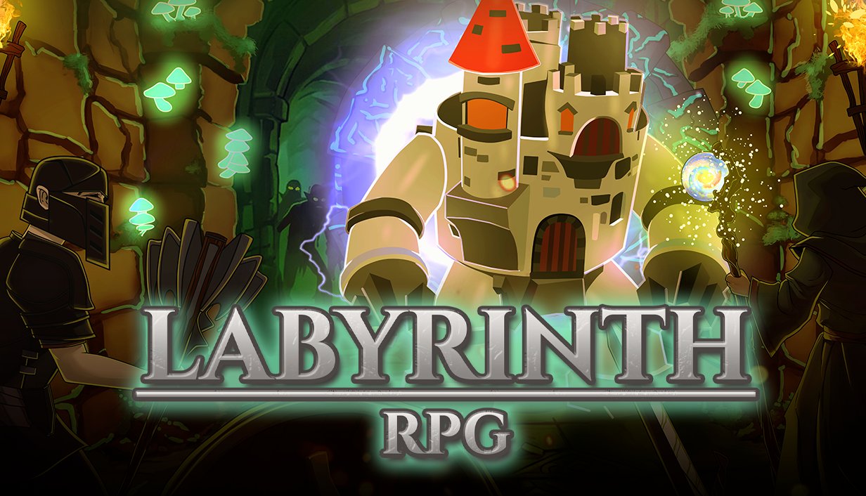 LabyrinthRPG key art showing the game's logo and fantasy characters