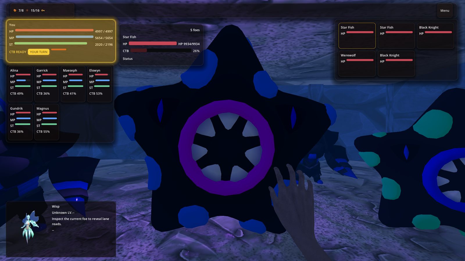 LabyrinthRPG combat encounter in the dungeon